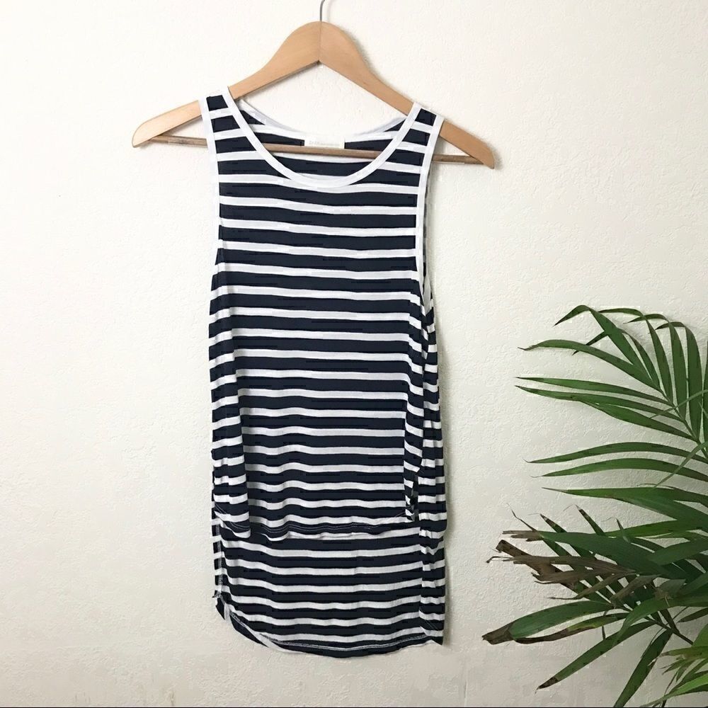 * Zara * W & B collection striped sleeveless tee